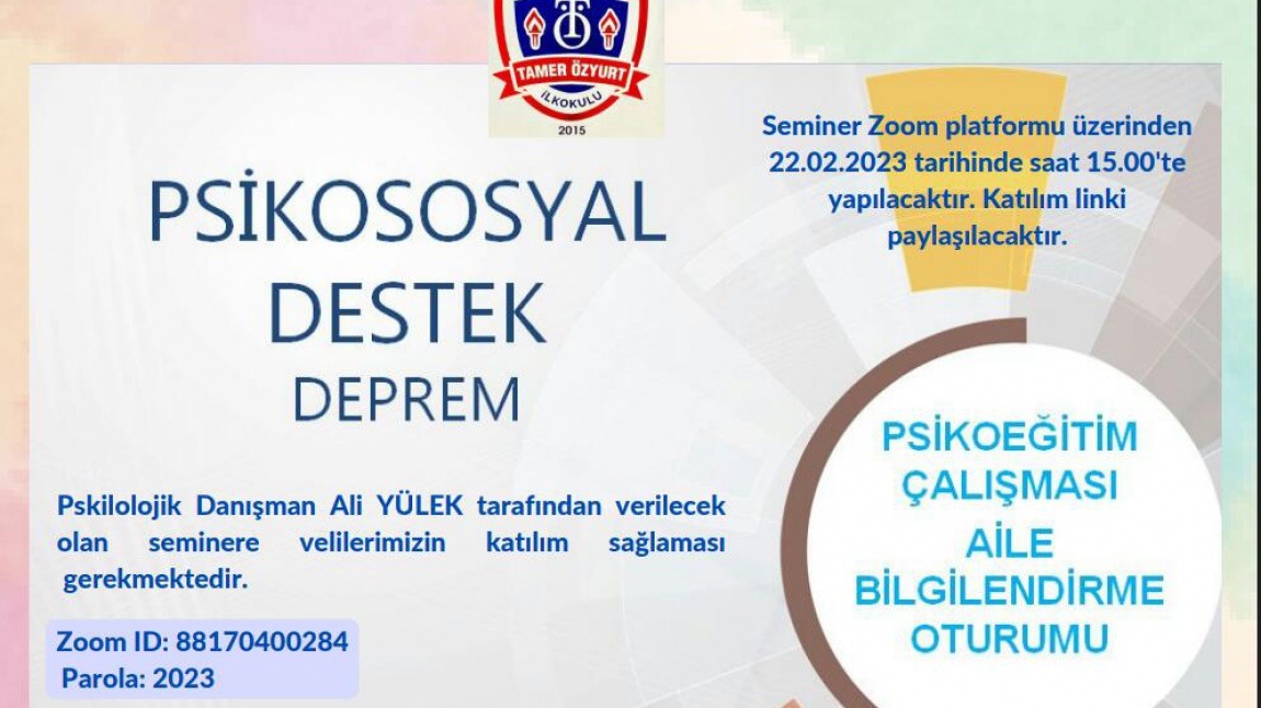 Psikososyal Destek Semineri